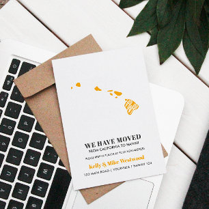 HAWAII We've moved New address New Home  Postcard