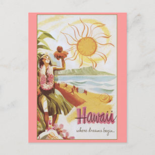 Hawaii - Where Dreams Begin Postcard