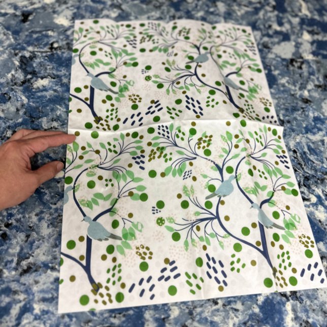 Hawaii Wildlife Birds Abstract Floral Tropical Tissue Paper (Beautiful Modern Botanical Birds and Flowers Trendy Chic Floral Tissue Paper)