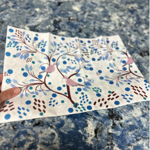 Hawaii Wildlife Birds Abstract Floral Tropical Tissue Paper