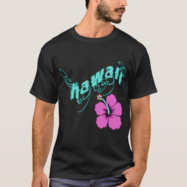 Hawaii with Hibiscus Products T-Shirt (Front)