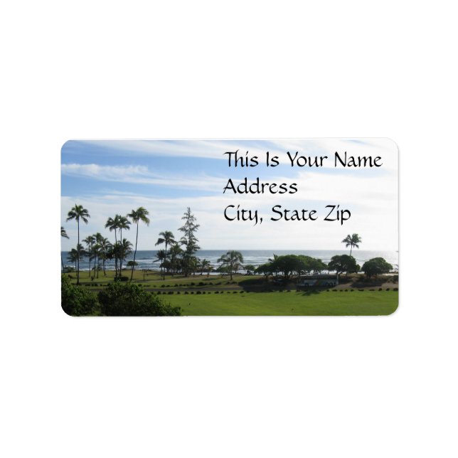 Hawaiian Address Label (Front)