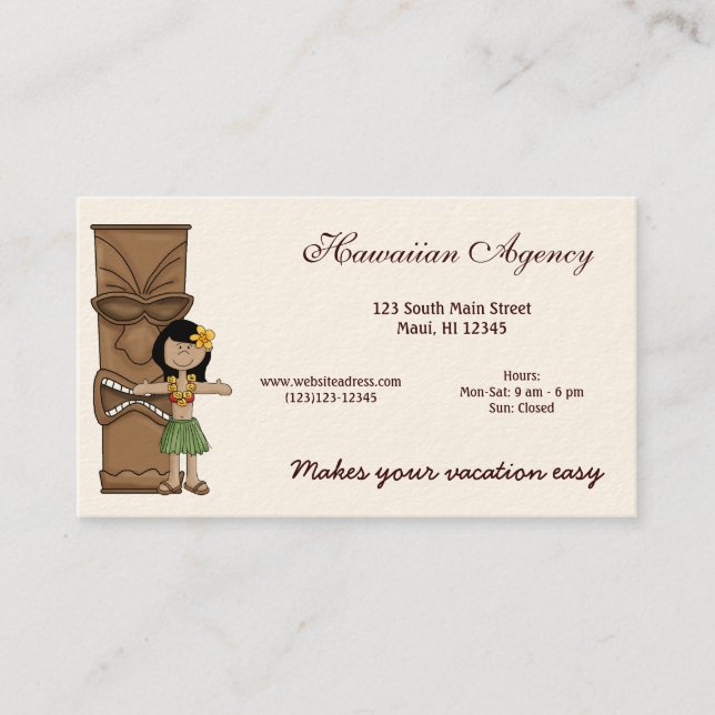 Hawaiian Agency Business Card (Front)