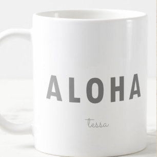 Hawaiian Aloha Add Name Gift Coffee Mug
