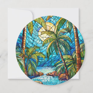 Hawaiian aloha art card blank back