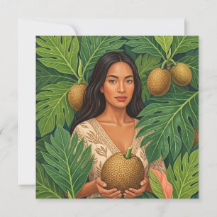 Hawaiian aloha art card blank back