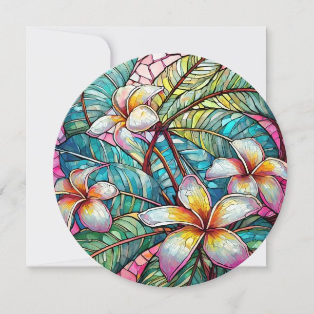 Hawaiian aloha art card blank back (Front)