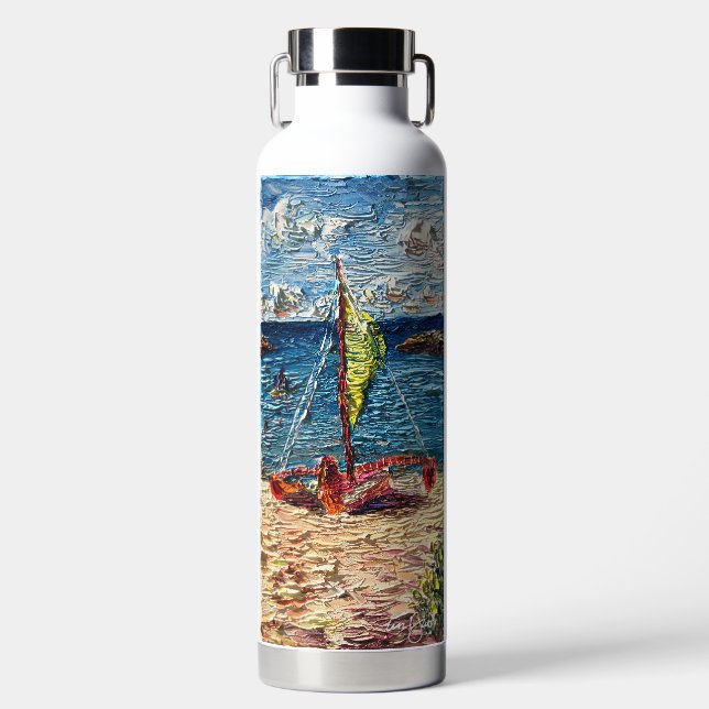 Hawaiian Aloha Canoe water bottle (Front)