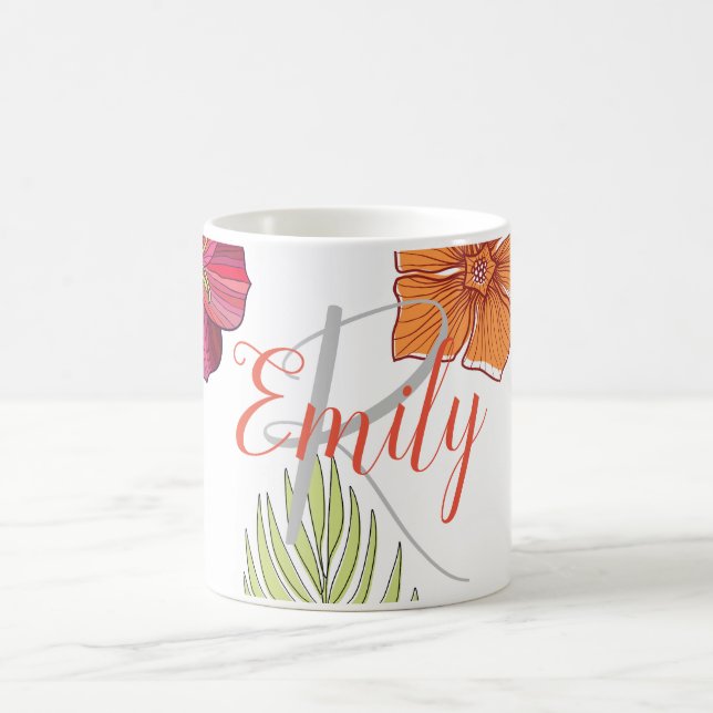 Hawaiian Aloha Floral  Coffee Mug (Center)