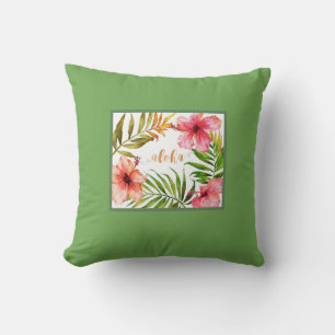 Hawaiian aloha green cushion