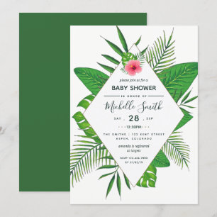 Hawaiian Aloha Luau Baby Shower Invitation