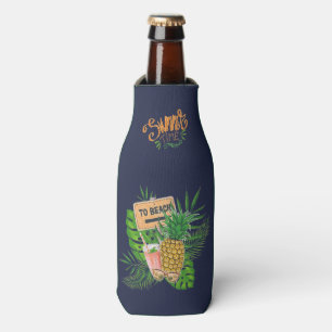 Hawaiian Aloha Luau Birthday Party Guest Favour Bottle Cooler