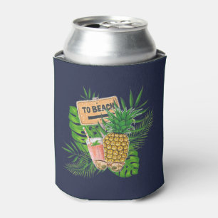 Hawaiian Aloha Luau Birthday Party Guest Favour Can Cooler