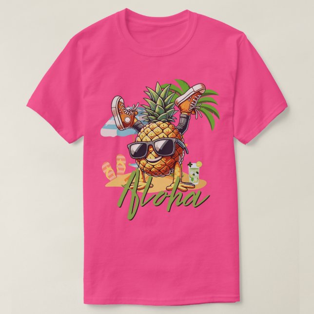 Hawaiian Aloha Pineapple TShirt (Design Front)