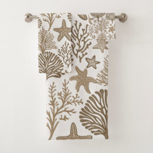 Hawaiian Aloha print Tropical Pattern Bath Towel Set