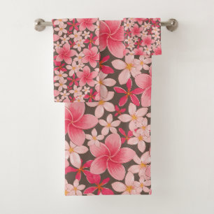 Hawaiian Aloha print Tropical Pattern Bath Towel Set