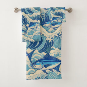 Hawaiian Aloha print Tropical Pattern Bath Towel Set