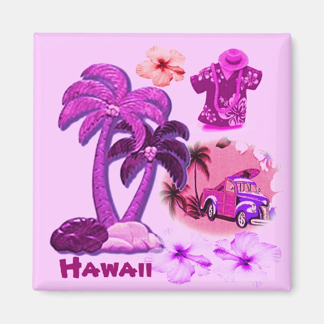 Hawaiian Aloha Style Magnet (Front)