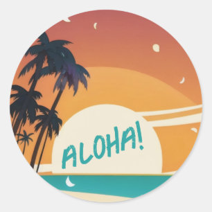 Hawaiian/Aloha/Tropical/beach Classic Round Sticker