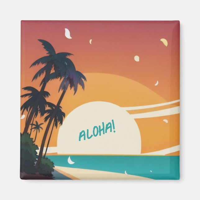 Hawaiian/Aloha/Tropical/beach Magnet (Front)