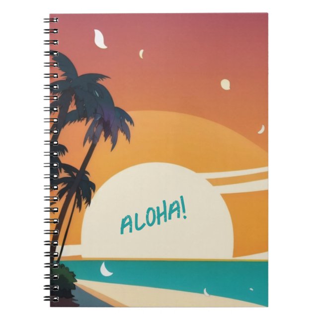 Hawaiian/Aloha/Tropical/beach Notebook (Front)