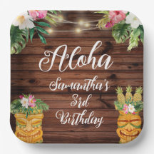 Hawaiian Aloha Tropical Birthday Luau Party