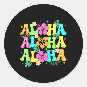 Hawaiian Aloha Tropical Luau Costume Party Hawaii  Classic Round Sticker