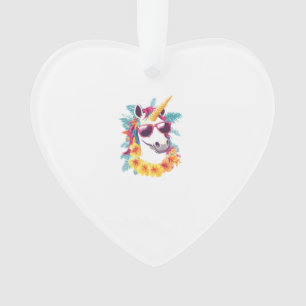 Hawaiian Aloha Unicorn Ornament