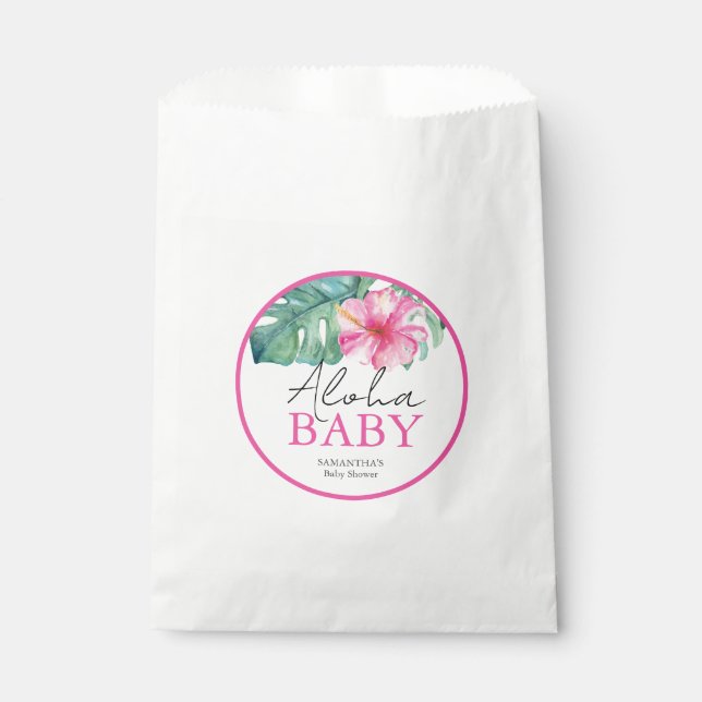 Hawaiian Baby Shower Customised Favour Bags (Front)