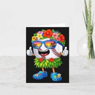 Hawaiian Baseball Hawaii Trocal Beach Summer Card