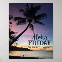 Hawaiian Beach Bar Aloha Friday Tropical Sunset