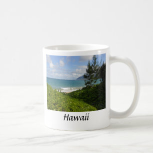 Hawaiian beach coffee mug