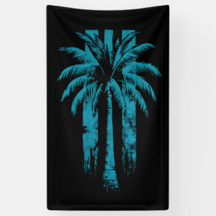 Hawaiian Beach Summer Tropical Vacation Palm Tree Banner