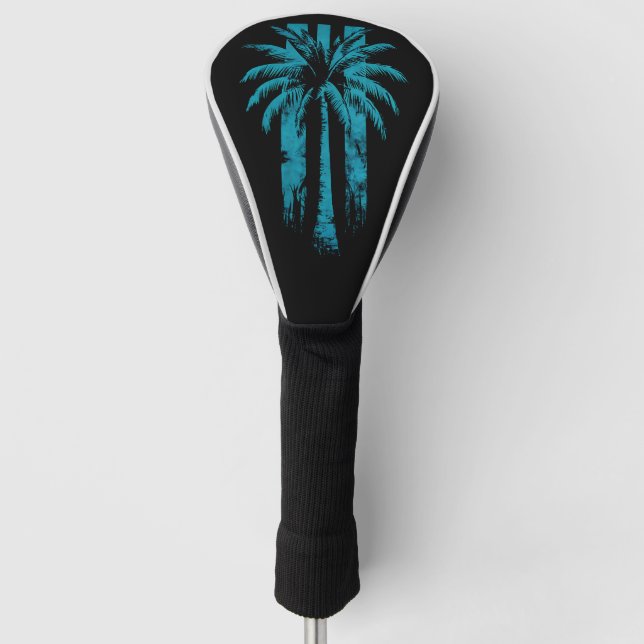 Hawaiian Beach Summer Tropical Vacation Palm Tree Golf Head Cover (Front)