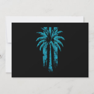 Hawaiian Beach Summer Tropical Vacation Palm Tree Invitation