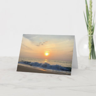 hawaiian beach sunset greeting card