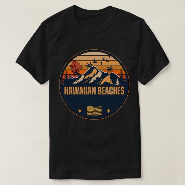 Hawaiian Beaches, Hawaii T-Shirt (Design Front)