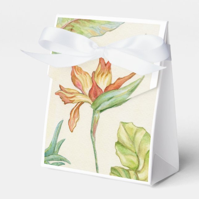 Hawaiian Bird of Paradise party favour box (Front Side)