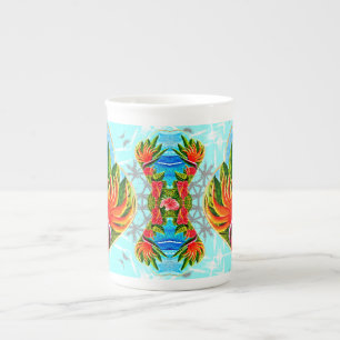 Hawaiian Birds of Paradise (Blue) Bone China Mug