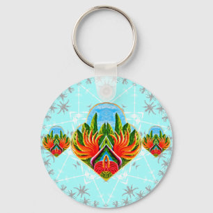 Hawaiian Birds of Paradise Key Ring