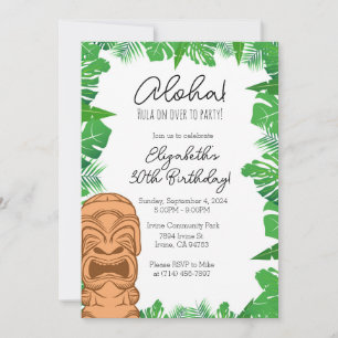 Hawaiian Birthday Invitation Template