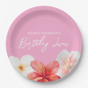 Hawaiian Birthday Paper Plate
