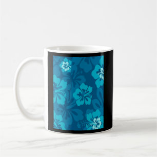 Hawaiian Blue Hibiscus Flower Tropical Floral  Coffee Mug