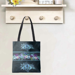 Hawaiian Blue Orchid Large Tote Bag