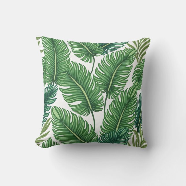Hawaiian Botanical Pillow Cushion (Front)