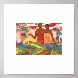 'Hawaiian Boy and Girl' by Arman Manookian Poster