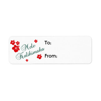 Hawaiian Christmas Gift Tag