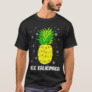 Hawaiian Christmas Gifts Mele Kalikimaka Pineapple T-Shirt