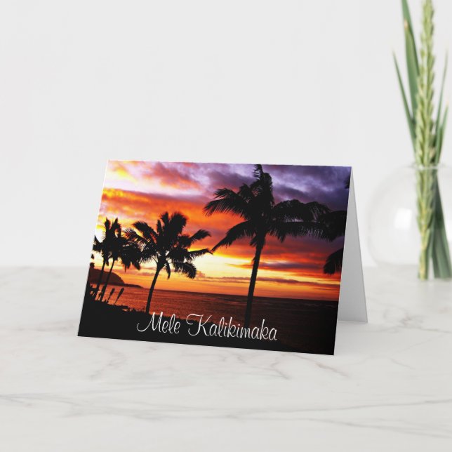 Hawaiian Christmas Holiday Card (Front)