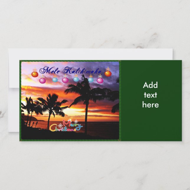 Hawaiian Christmas Holiday Card (Front)